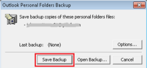 save backup copies of personal folder