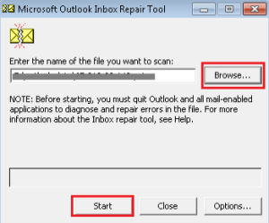 MS Outlook inbox repair tool